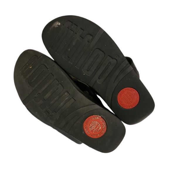 FitFlop Lulu Black Leather Sandal | 8 | EUC | MSRP $85 - Picture 6 of 9